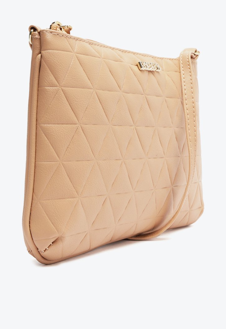 Bolsa Crossbody Nude Anacapri Média Matelassê Triangular