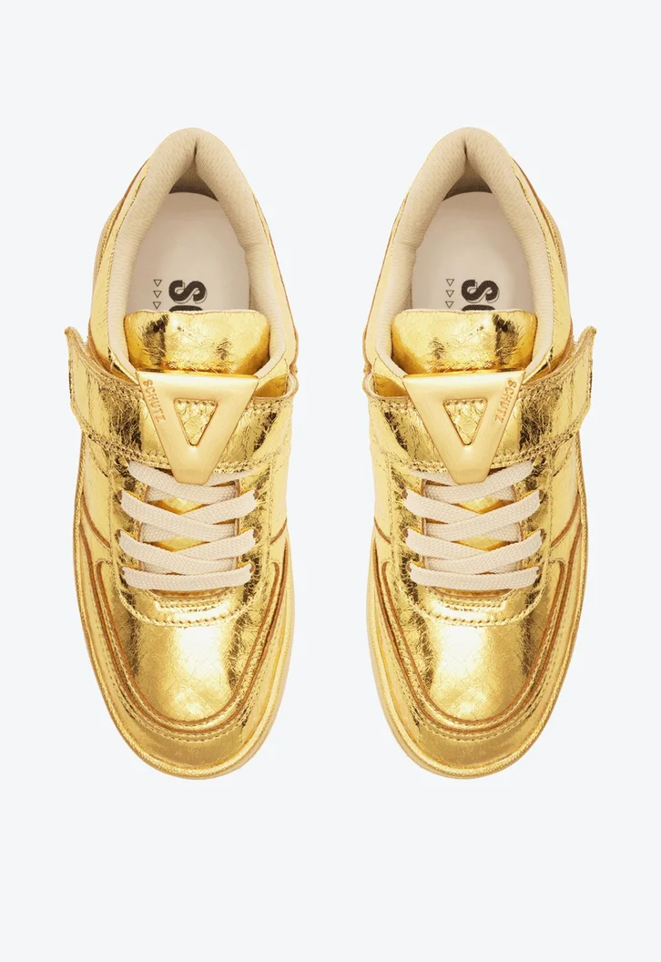 Tênis Dourado Schutz Couro ZZ MALL