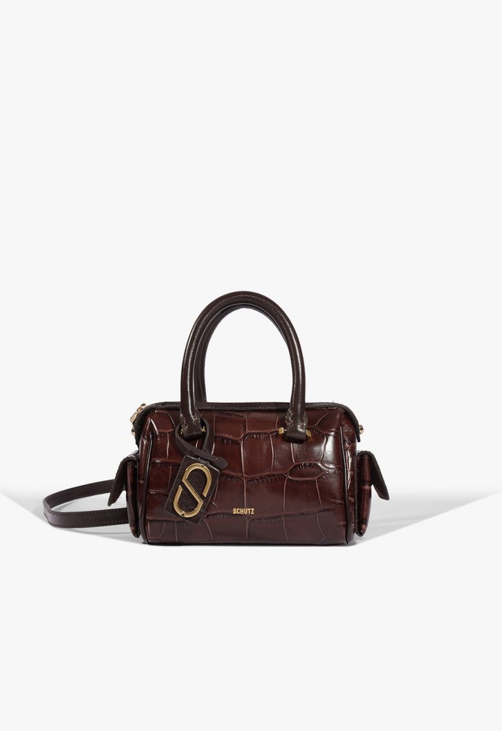 Bolsa Mini Bag Tay Couro Marrom