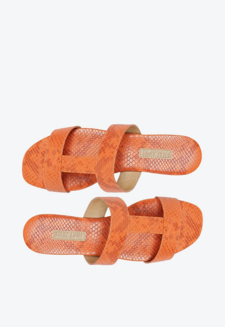 Rasteira Laranja Snake Anacapri Tira Única