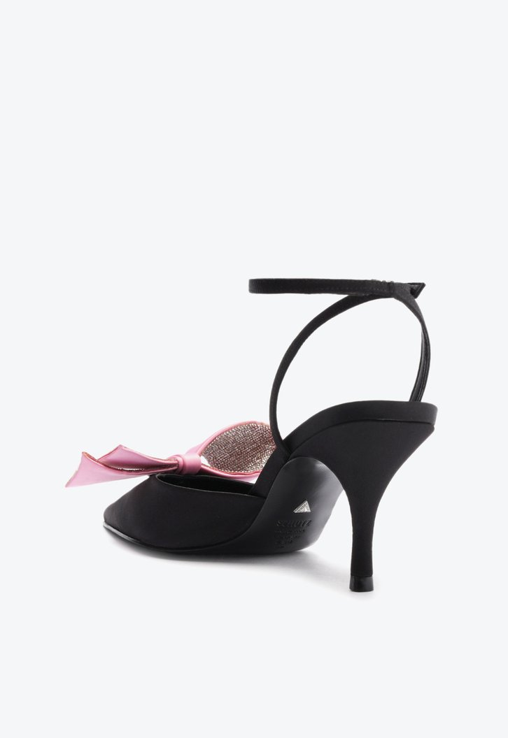 Sapato Scarpin Preto E Rosa Schutz Kirsten Cetim