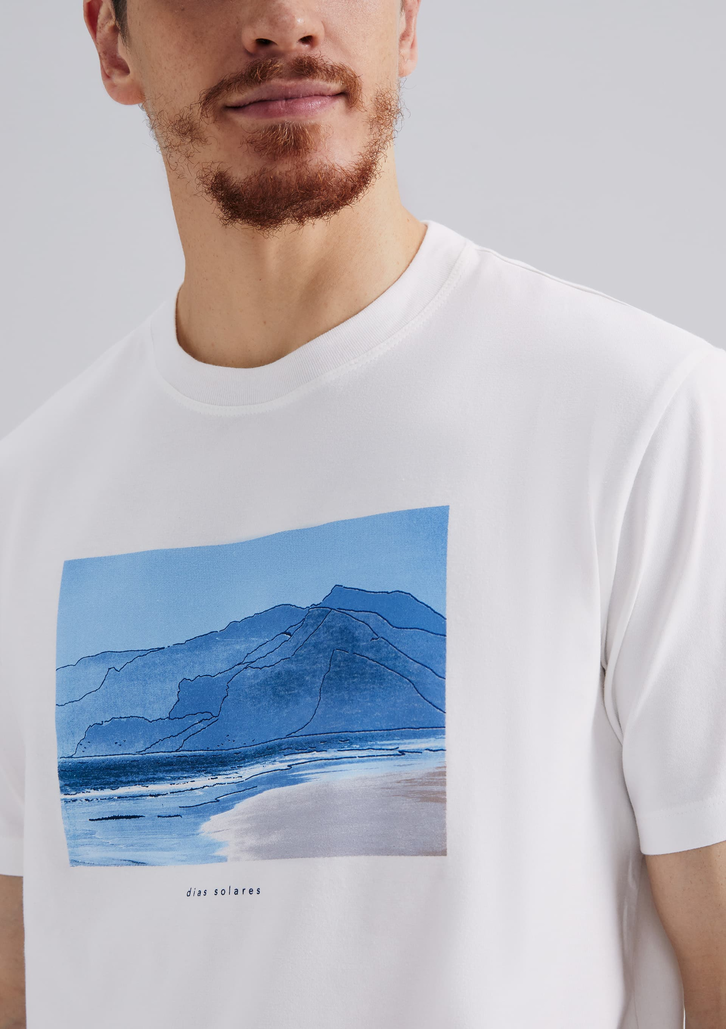 Camiseta Masculina Nude Hering Comfort Super Cotton Com Estampa