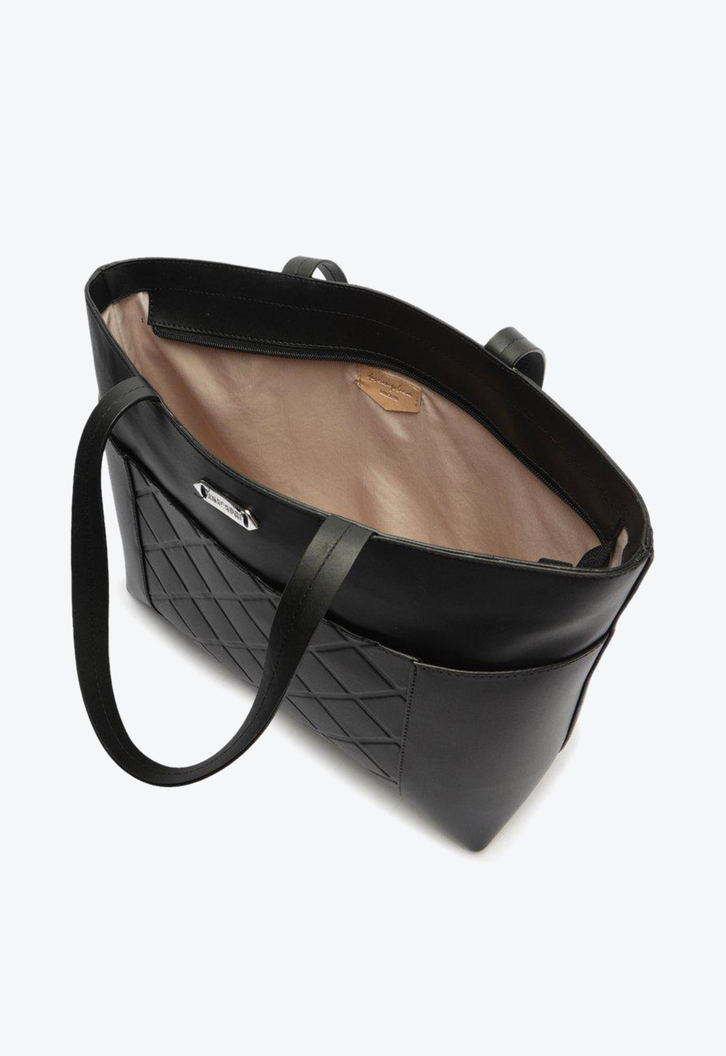 Bolsa Shopping Preta Anacapri Matelassê Grande
