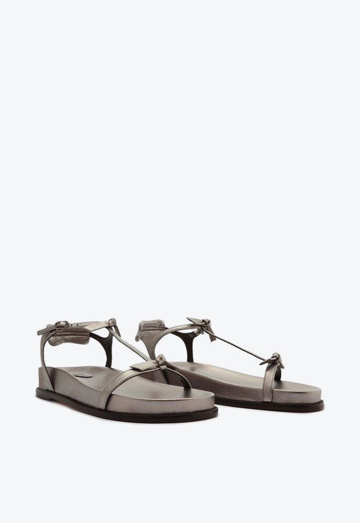 Slim Clarita Sport Sandal Leather Grafite