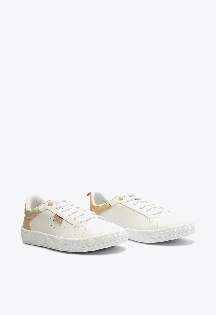 Tênis Casual Branco Anacapri Detalhe Amarelo