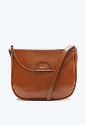 Bolsa Tiracolo Marrom Anacapri Média Pespontos
