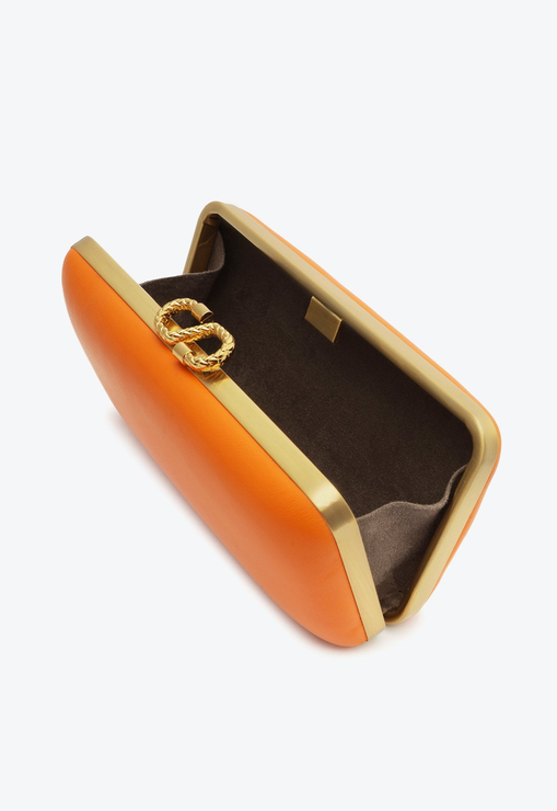 Bolsa Clutch Brenda Couro Laranja
