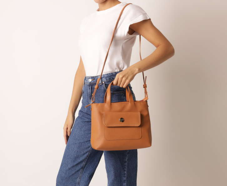 Bolsa Tote Marrom Anacapri Classy Pequena