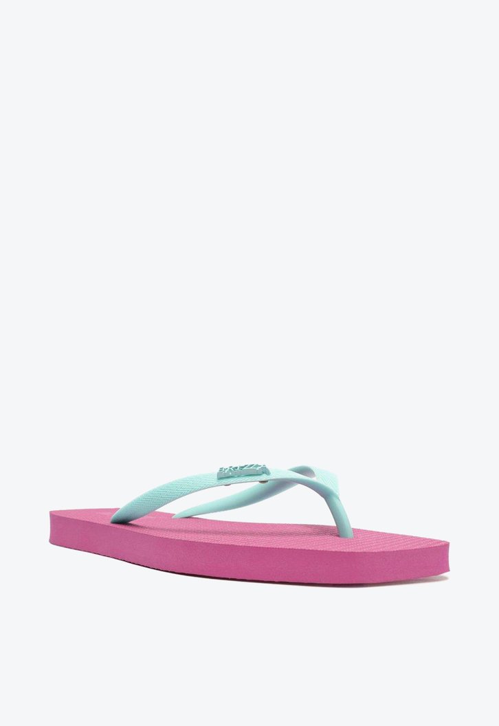 Chinelo De Dedo Roxo Azul Brizza Bico Quadrado