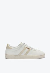 T nis de Amarrar Branco Listra Lateral Nude ZZ MALL