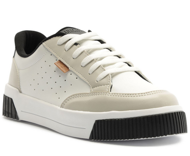 Tênis Sola Urban Furinhos Branco e Preto | ZZ MALL