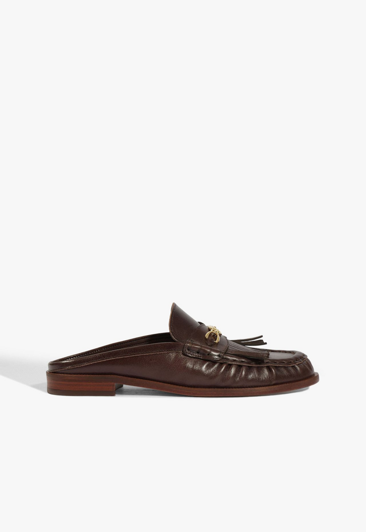 Mule Mocashop Couro Marrom
