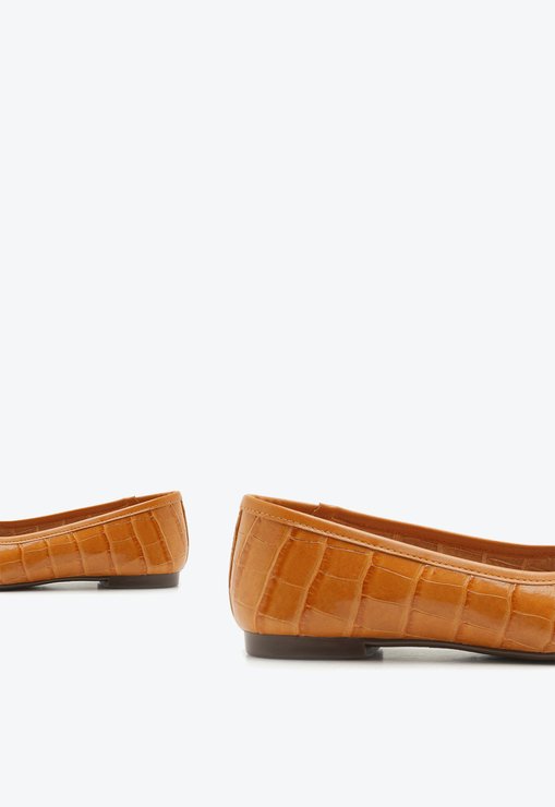 Sapatilha Schutz Ballerina Croco Gold
