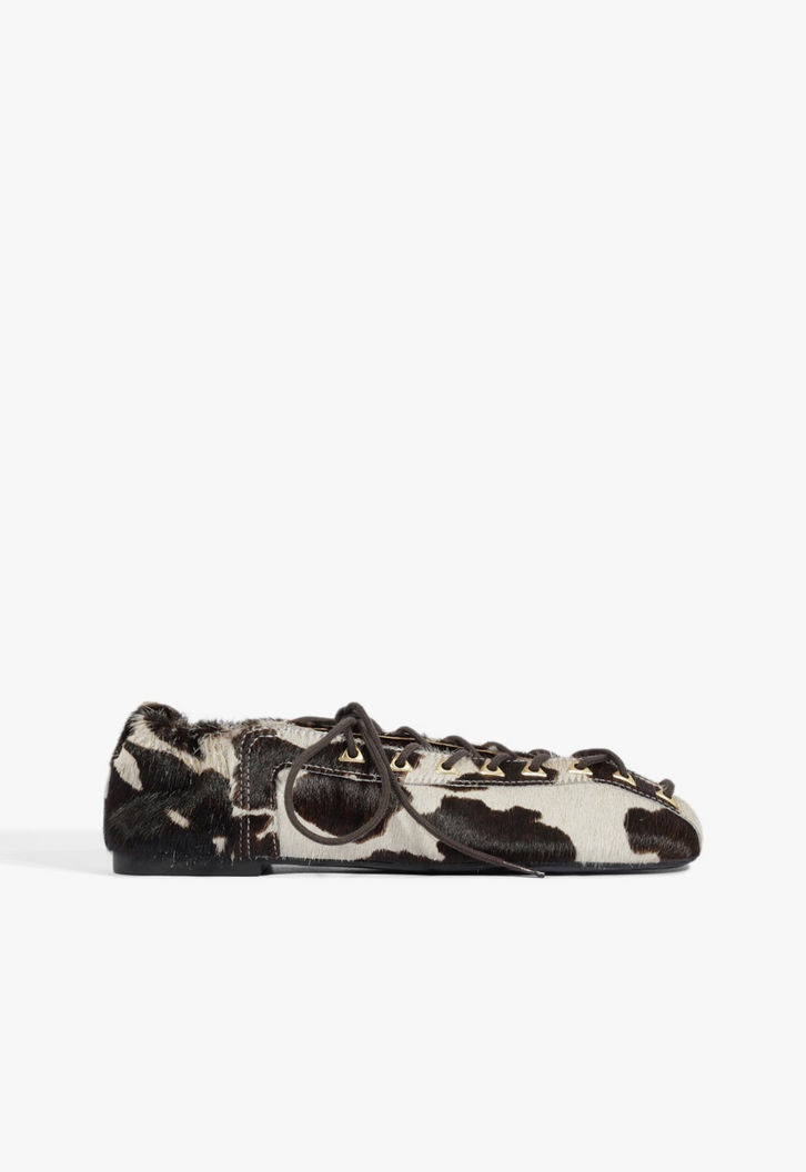 Sapatilha Ballerina Lola Textura Animal Print