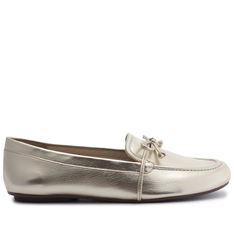 Mocassim Dourado Anacapri Laço Delicado