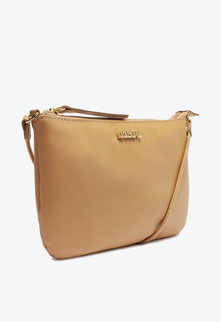 Bolsa Crossbody Básica Nude Anacapri Pequena