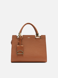 Bolsa Tote Marrom Arezzo Couro Abraccio Média