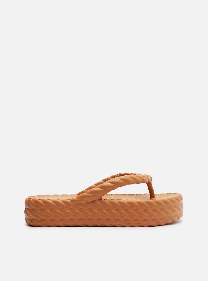 Sandália Marrom Flatform Brizza