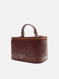 Necessaire Vermelha Arezzo Couro Redonda