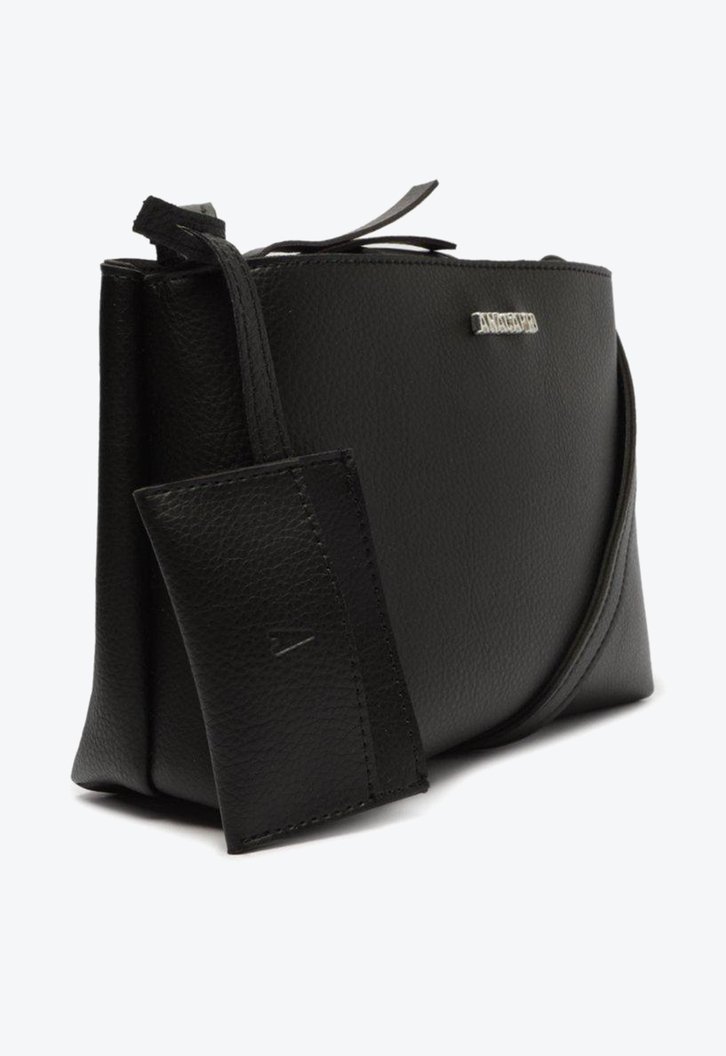 Bolsa Tiracolo Cartão Preta Anacapri Porta Média