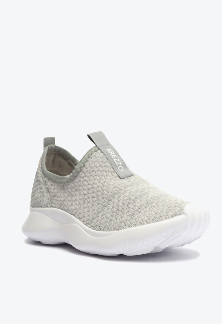 Tênis Slip On Infantil Prata Tecido