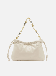 Bolsa Bucket Branca Arezzo Couro Média Corrente