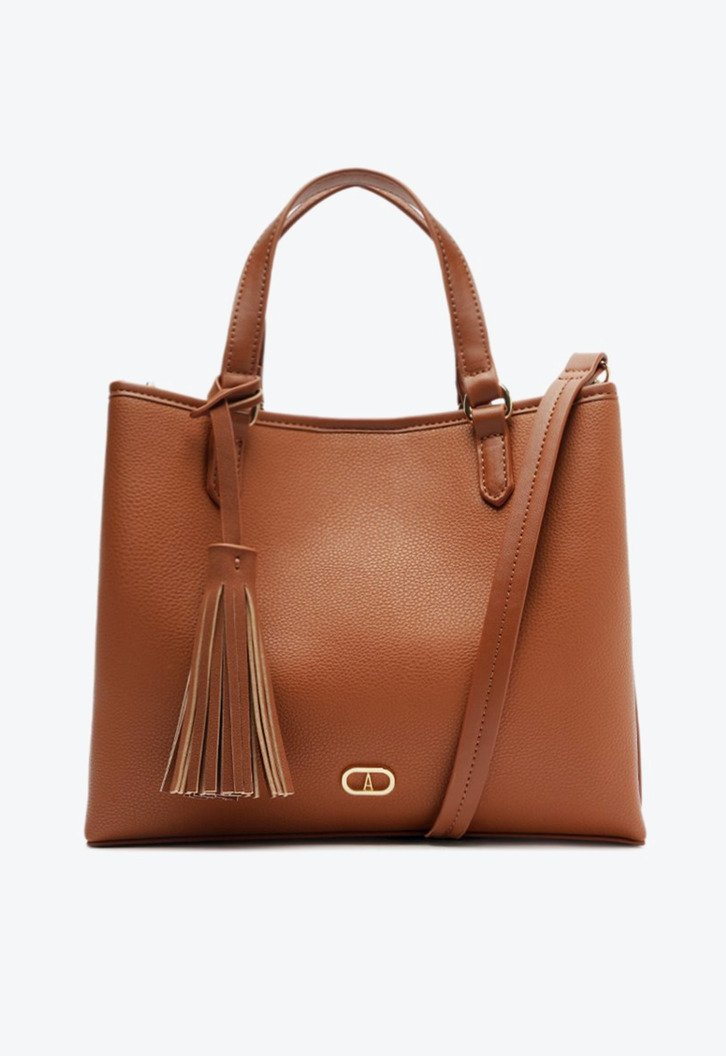 Bolsa Tote Média Barbicacho Marrom