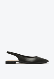 Sapatilha Preta Anacapri Slingback Bico Fino