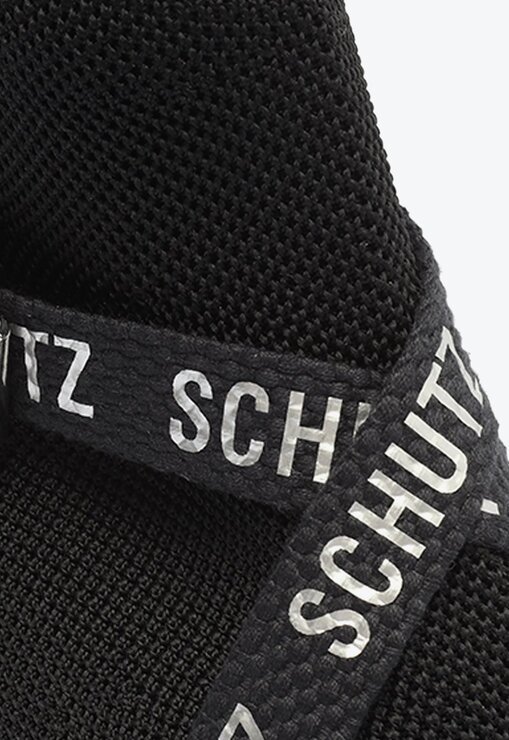 Bota Baixa Tratorada Logo Knit Preta