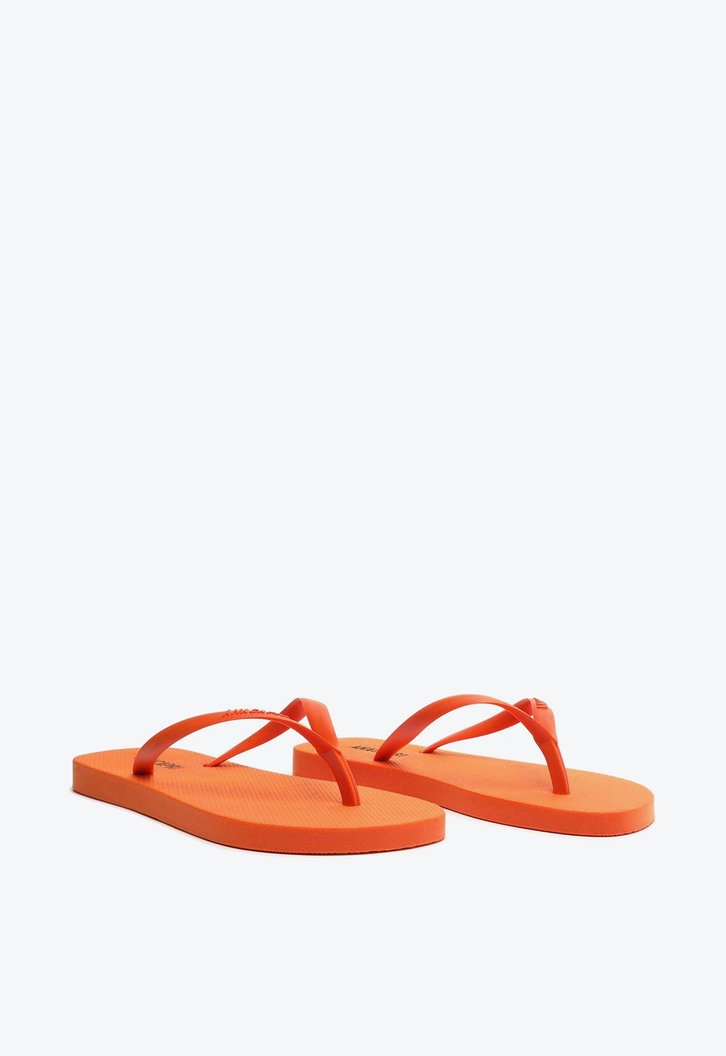 Kit Anacapri Chinelo Branco E Bolsa Laranja Flork