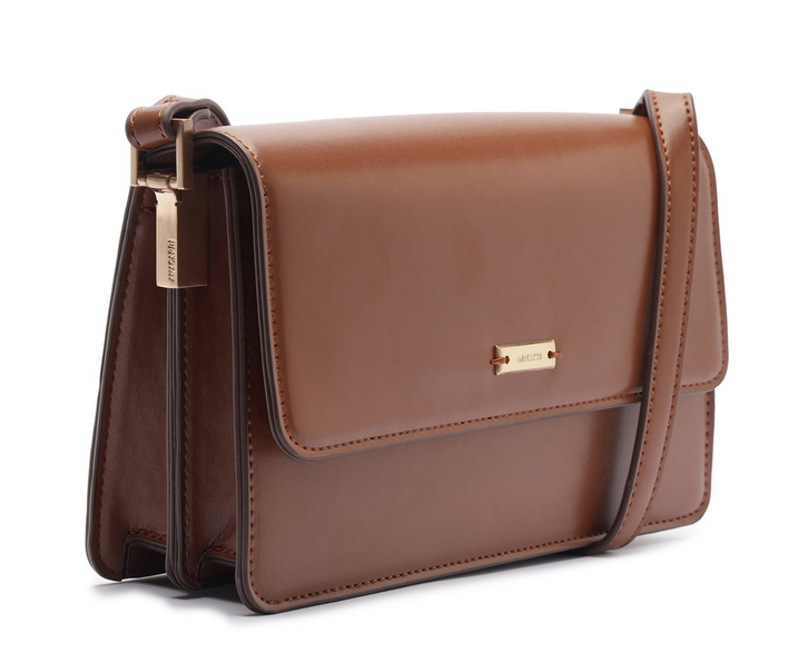 Bolsa Tiracolo Média Lisa Marrom | ZZ MALL