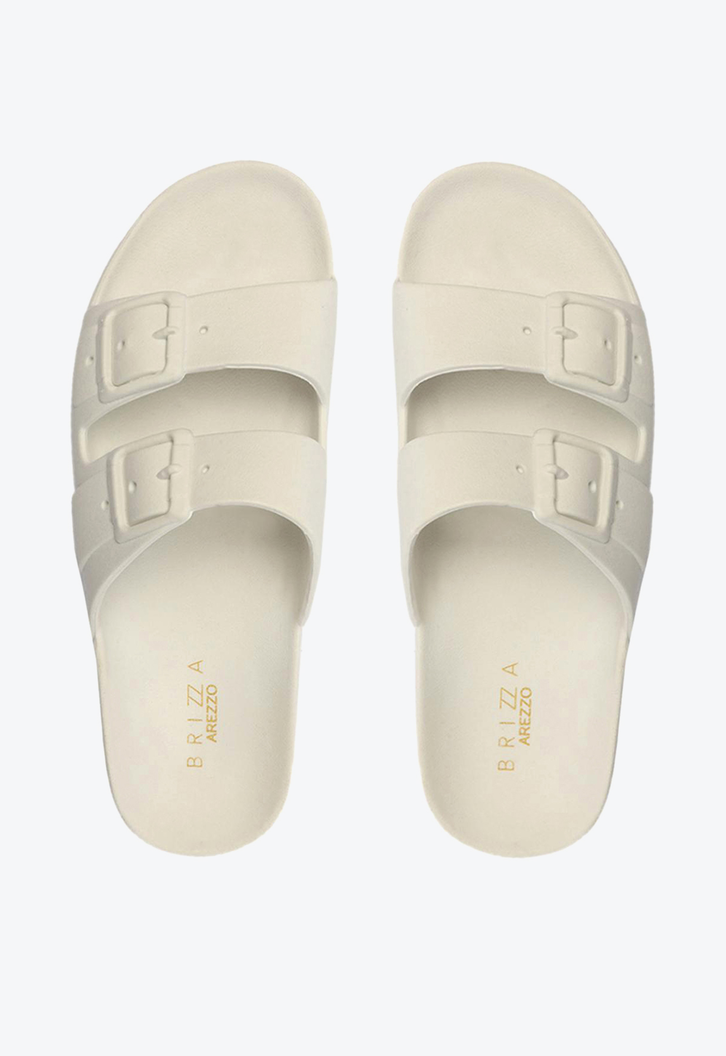 Sandália Papete Branca Flatform Brizza