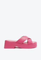 Sandália Plataforma Rosa Anacapri Tiras Cruzadas