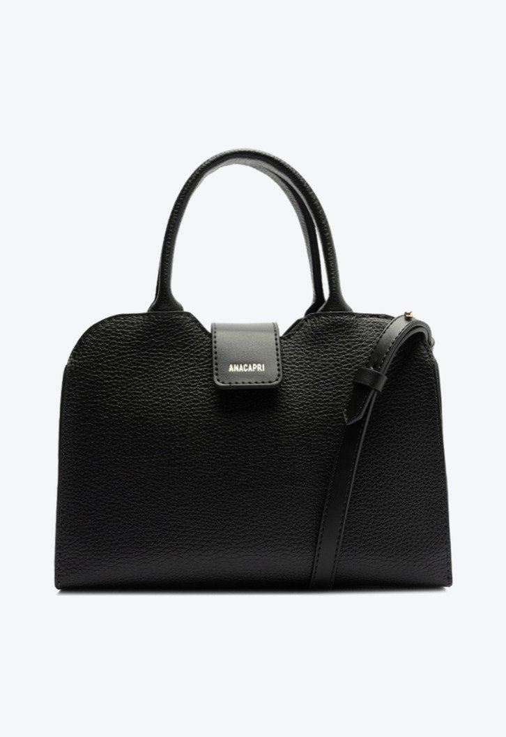 Bolsa Tote Preta Anacapri Média Estruturada
