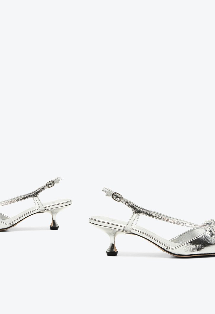 Slingback Servia Prata