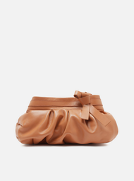 Bolsa Clutch Laranja Arezzo Couro Média