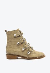 Bota Bege Schutz Clare Couro