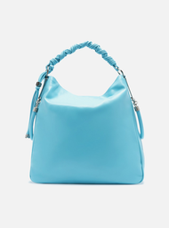 Bolsa Hobo Azul Arezzo Couro Grande Alça Torcidos