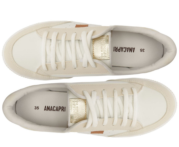 Tênis Sola Urban Furinhos Branco e Dourado | ZZ MALL