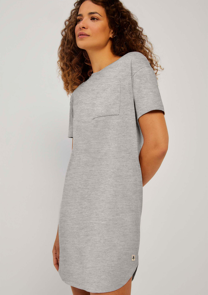 Camisola Cinza Hering Manga Curta Com Bolso