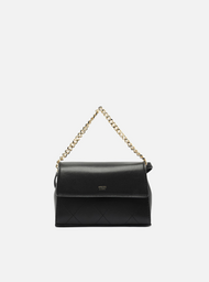 Bolsa Tiracolo Preta Pequena Corrente Metal