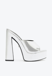 Sapato Mule Plataforma Prata Schutz New Wedge