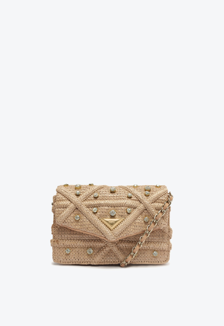 カウスカル Bolsa Tiracolo Pequena 944 Knotty Ráfia Azul | Schutz