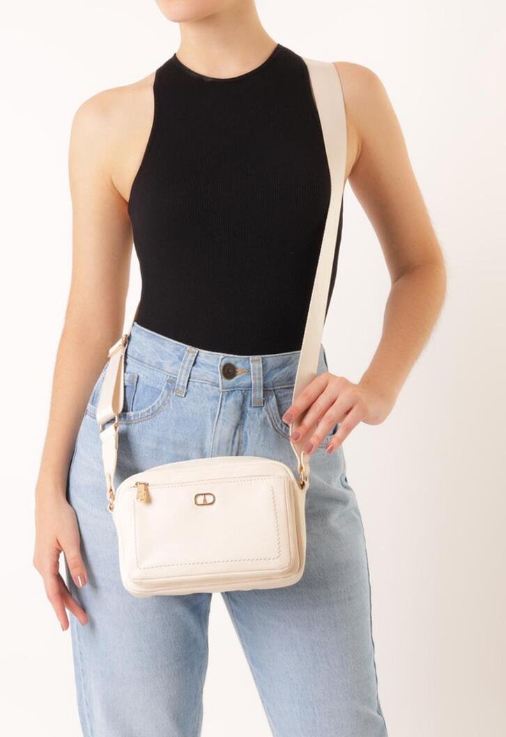 Bolsa Tiracolo Média Floater Gorgurão Branca