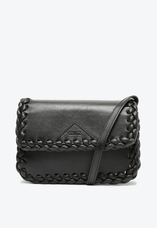 BOLSA TIRACOLO PRETA SCHUTZ PEQUENA ALISHA COURO