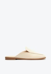 Mule Rasteira Off-white Arezzo Couro