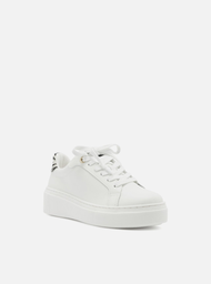 Tênis Flatform Branco Animal Print Arezzo Zz Astral