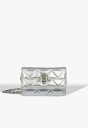 Bolsa Couro Abelha Prata