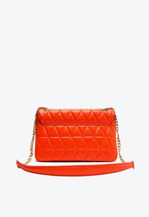 BOLSA TIRACOLO LARANJA SCHUTZ GRANDE NEW 944 COURO MATELASSÊ