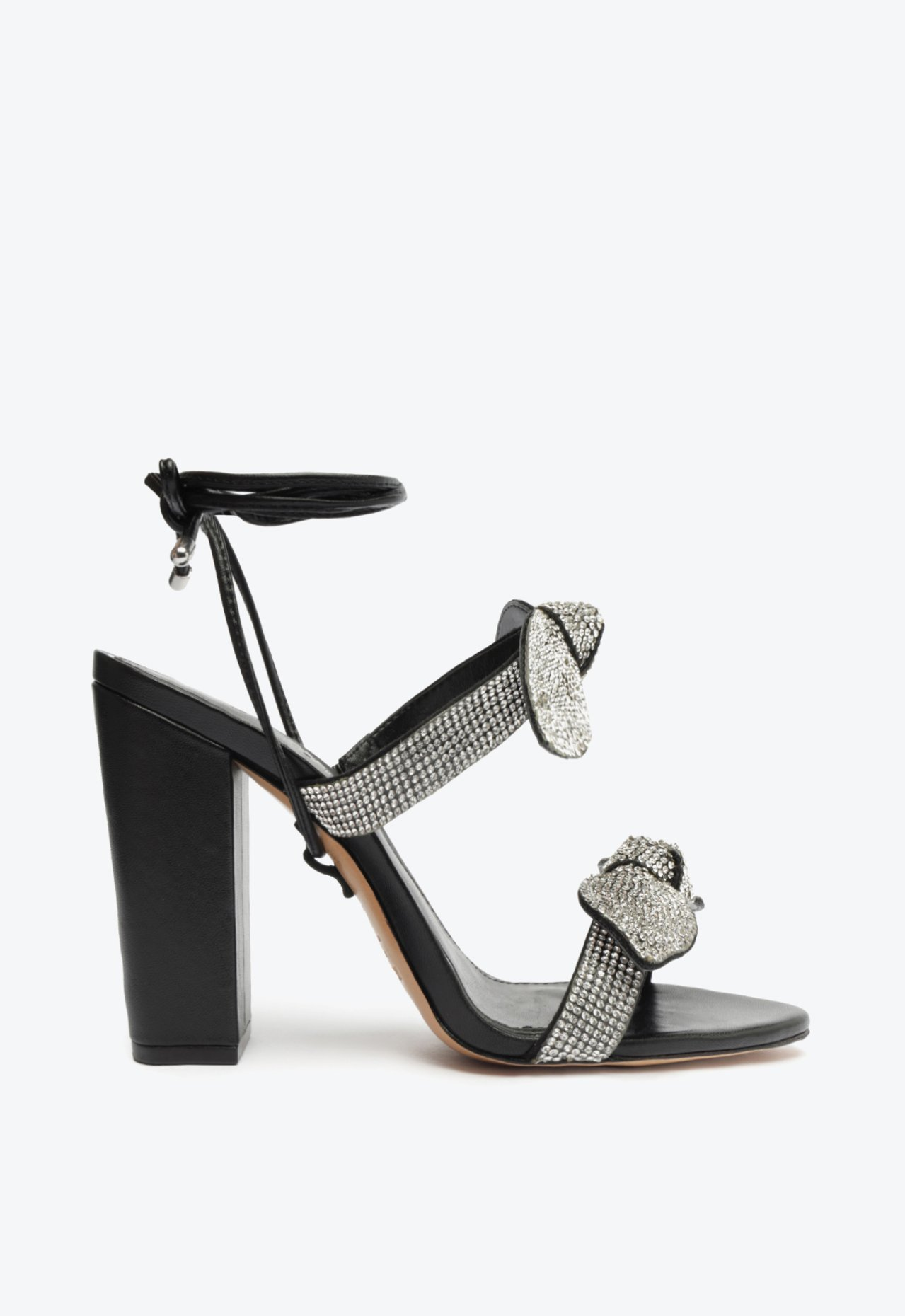 jan様667788専用 Sandália Preta Schutz Salto Bloco Alto Laços | ZZ MALL